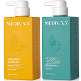 Medix 5.5 exfoliating wash bottle for a smoother, brighter skin surface