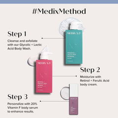 Medix 5.5 Glycolic Foaming Wash bottle promotes clearer skin through gentle exfoliation.