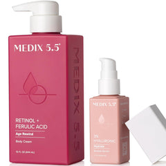 Medix 5.5 retinol body lotion bottle for firmer, radiant skin