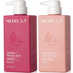 Medix 5.5 Retinol Body Lotion bottle for firming hydration