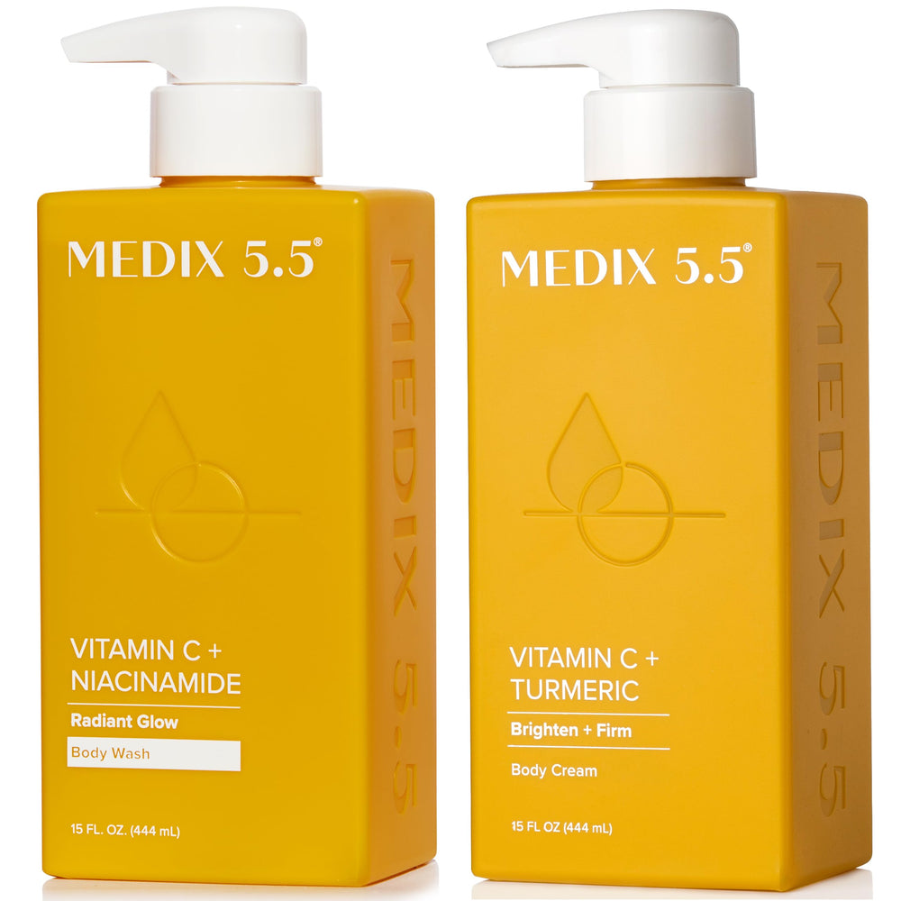 Medix 5.5 Vitamin C Body Wash bottle—refreshing cleanse for radiant skin.