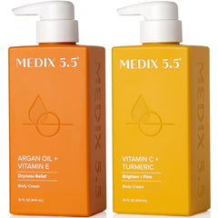 Medix 5.5 Vitamin C Cream bottle shows brightening and even skin tone potential