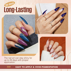 MEFA dip powder colors array showing wide color range for inspiration.