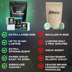 Mefitex strong-scent steamers releasing energizing aroma mid-shower