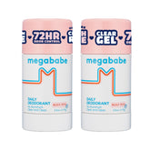 Megababe Daily Deodorant Rosy Pits with twist-cap packaging for travel