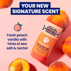 Megababe Peachy Deo application demonstrates smooth glide for easy daily use.