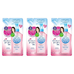 MEGURISM Kose Softymo Speedy Cleansing bottle closeup illustrating quick makeup removal