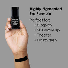 Mehron CreamBlend Stick demonstrates buildable coverage under stage lighting.