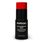 Mehron CreamBlend Stick packaging shows professional-grade makeup for bold Halloween looks.