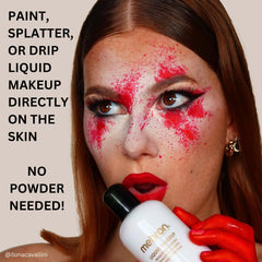 Mehron Mixing Liquid with Liquid Makeup enables smooth airbrush coverage