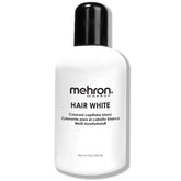 Aplicación suave de Mehron Hair White para lograr un aspecto blanco temporal.