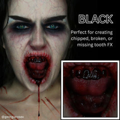 Mehron cepillo aplicador para pintura dental negra, aplicación fácil