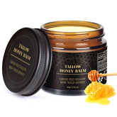 MEIDU beef tallow balm jar closeup illustrates deep hydration for daily skin nourishment.