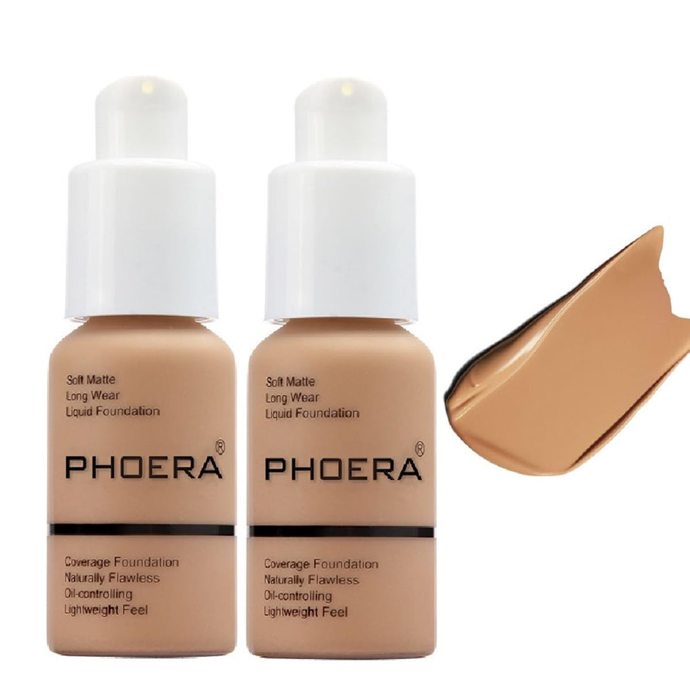 Meifen Phoera Foundation bottle closeup showing smooth matte finish