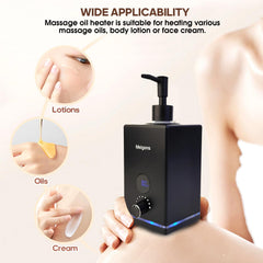 Meigons oil warmer 360-degree heating illustrates rapid, even warming performance.