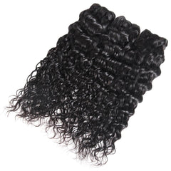 Meiguiyu water-wave bundles 18-inch weft detail highlights durable double-stitched weft for longevity.