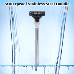 MEIJIAYOU razor handle easy-clean design allows quick rinsing under running water.