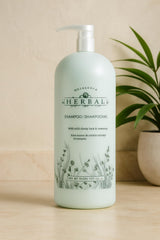 Melaleuca Herbal Shampoo bottle 32 oz promotes shine and manageable hair.