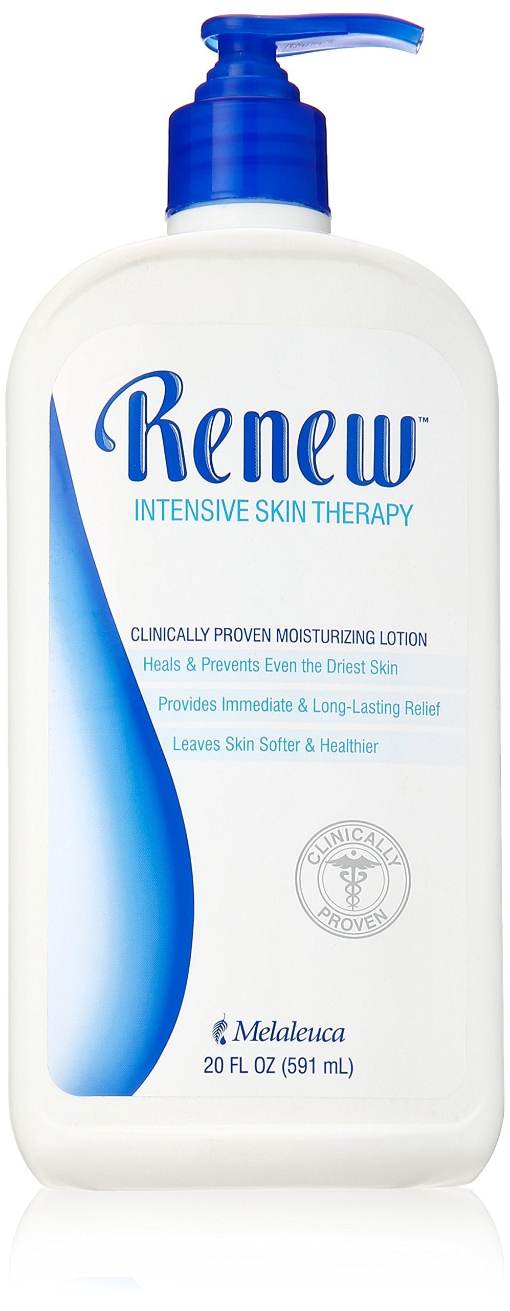 Melaleuca Renew Intensive Skin Therapy Lotion bottle with pump showing convenient dispensing