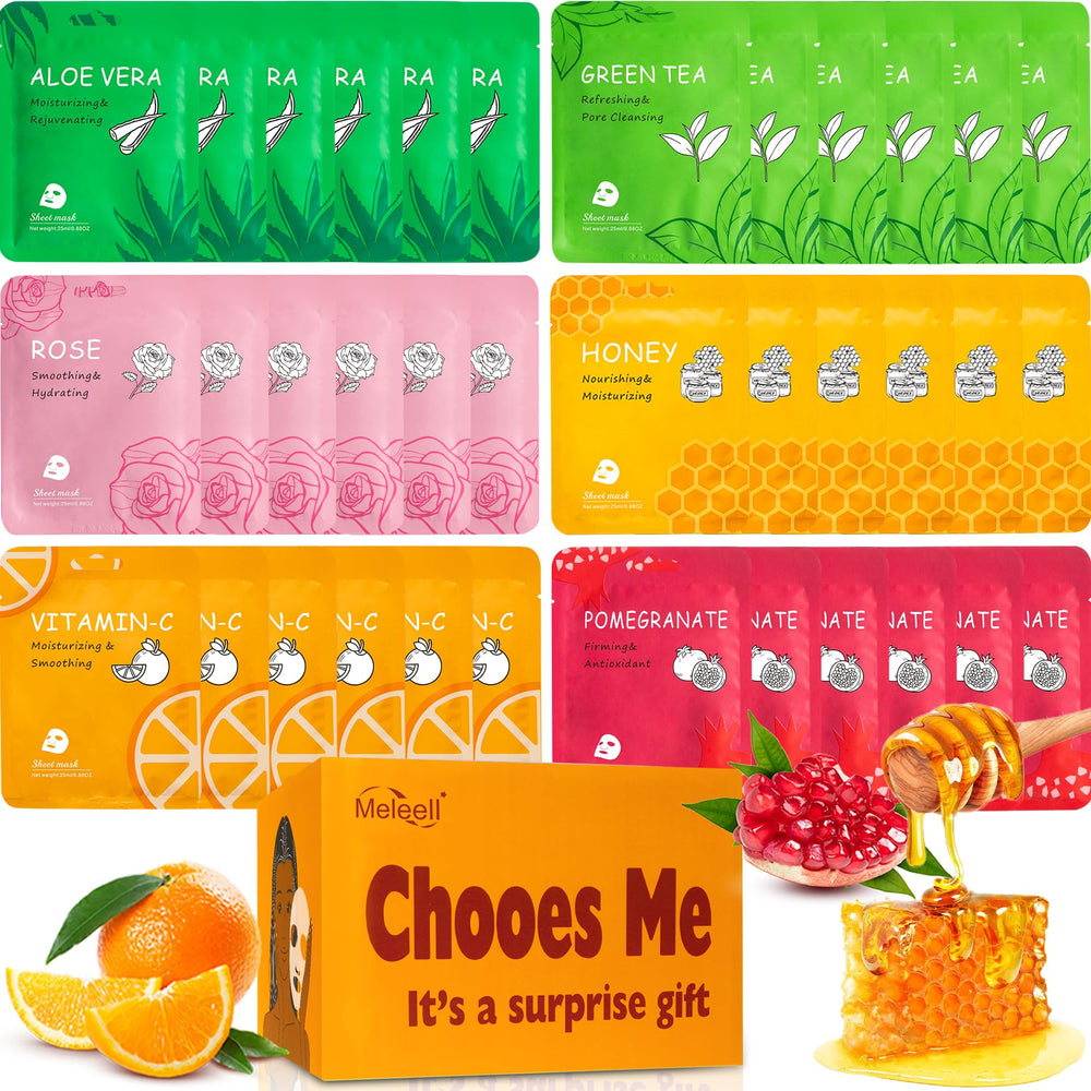 Meleell face mask honey hydration sheet for radiant skin.