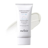 Melixir Airfit bottle closeup showing clear finish and SPF 50 protection