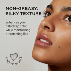 Melixir Vegan Lip Butter plant oil blend provides lightweight moisture and gloss.
