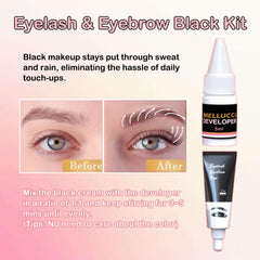 MELLUCCI brow lamination black color swatches show rich tone for shaping and defining brows