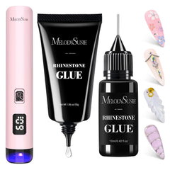 MelodySusie ART01R handheld UV light closeup for rapid gel nail curing at home.