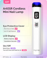 MelodySusie ART01R LCD display guides precise curing for nails.