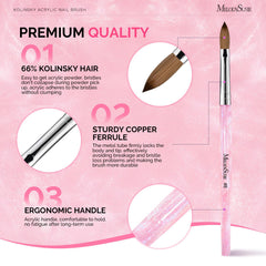 Aurora Collection fine glitter brush for stylish acrylics