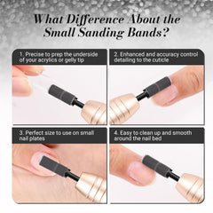 MelodySusie close-up shows precision shaping bands for detailed edge filing.