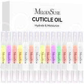 MelodySusie cuticle oil pen set bottles closeup for hydrating nails and cuticles.