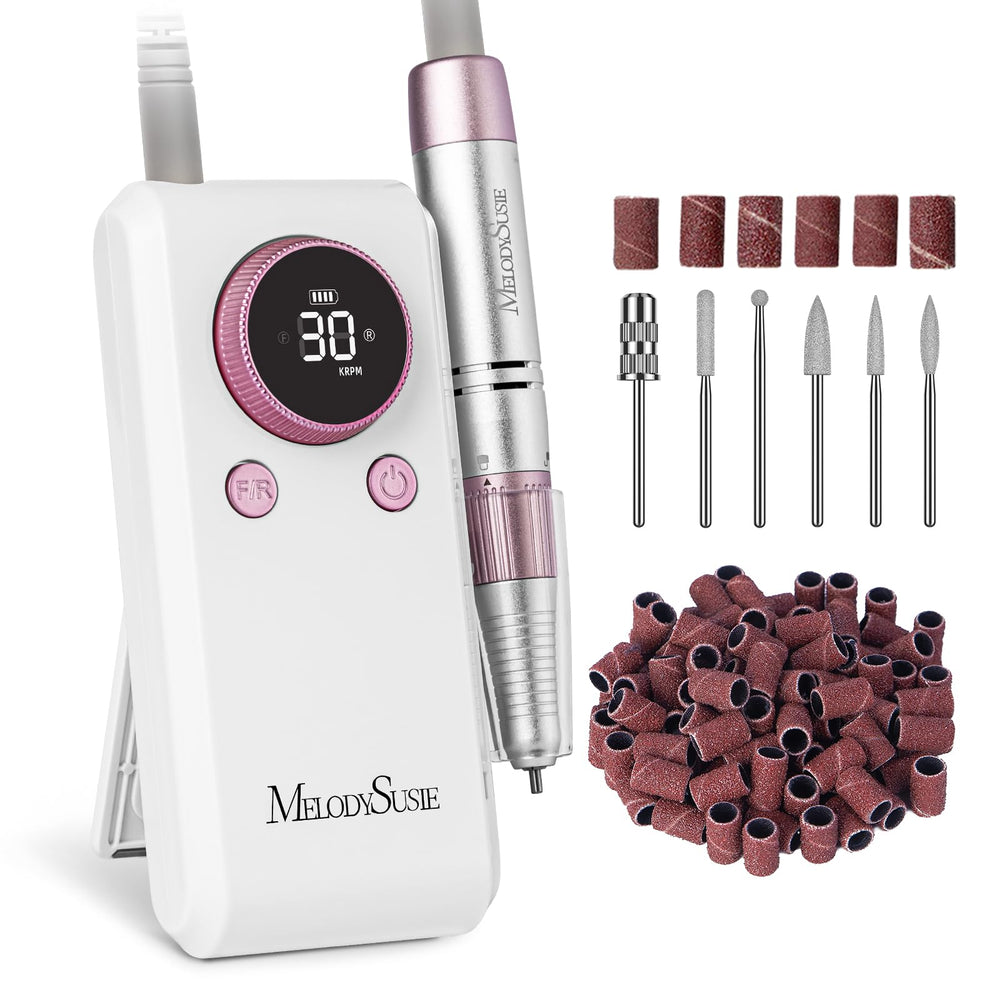 MelodySusie entry-level clip-on cordless nail drill with hands-free access for efficient shaping