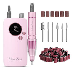 MelodySusie entry-level clip-on nail drill pink design for precise home manicures