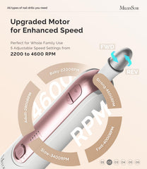 MelodySusie five-speed settings adapt to beginners and pros for smoother filing.