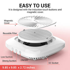 MelodySusie Nail Dust Collector 360 degree suction captures dust near your workstation