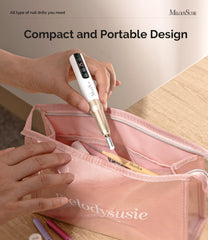 MelodySusie PC180E cordless drill on charger demonstrates portable power for travel manicures