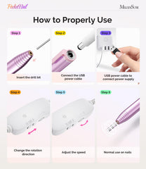 MelodySusie PocketNail Slim forward and reverse rotation for versatile use.