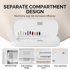 MelodySusie storage box portable size fits in bags for travel manicures