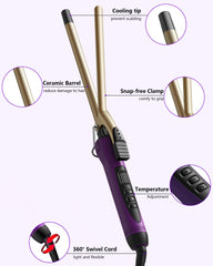 MELYDO curling iron auto shut-off enhances safety during busy days