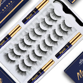 Menaka magnetic eyelashes natural look with five micro magnets for secure wear.