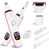 Mendaping nose-ear trimmer with LED display for precise grooming on the go.