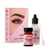Menela eyebrow henna kit packaging for easy at-home brow tinting