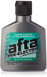 Mennen Afta bottle—smooth pre-shave prep for comfortable, close results.
