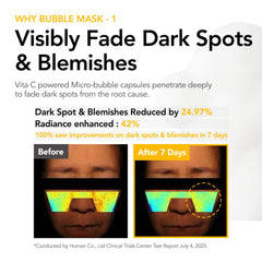MENOKIN bubble-mask-bright application face demonstrates easy 30-second treatment for glowing skin.