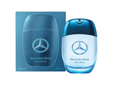 Mercedes-Benz The Move for Men bottle front view showing sleek design and daytime freshness.