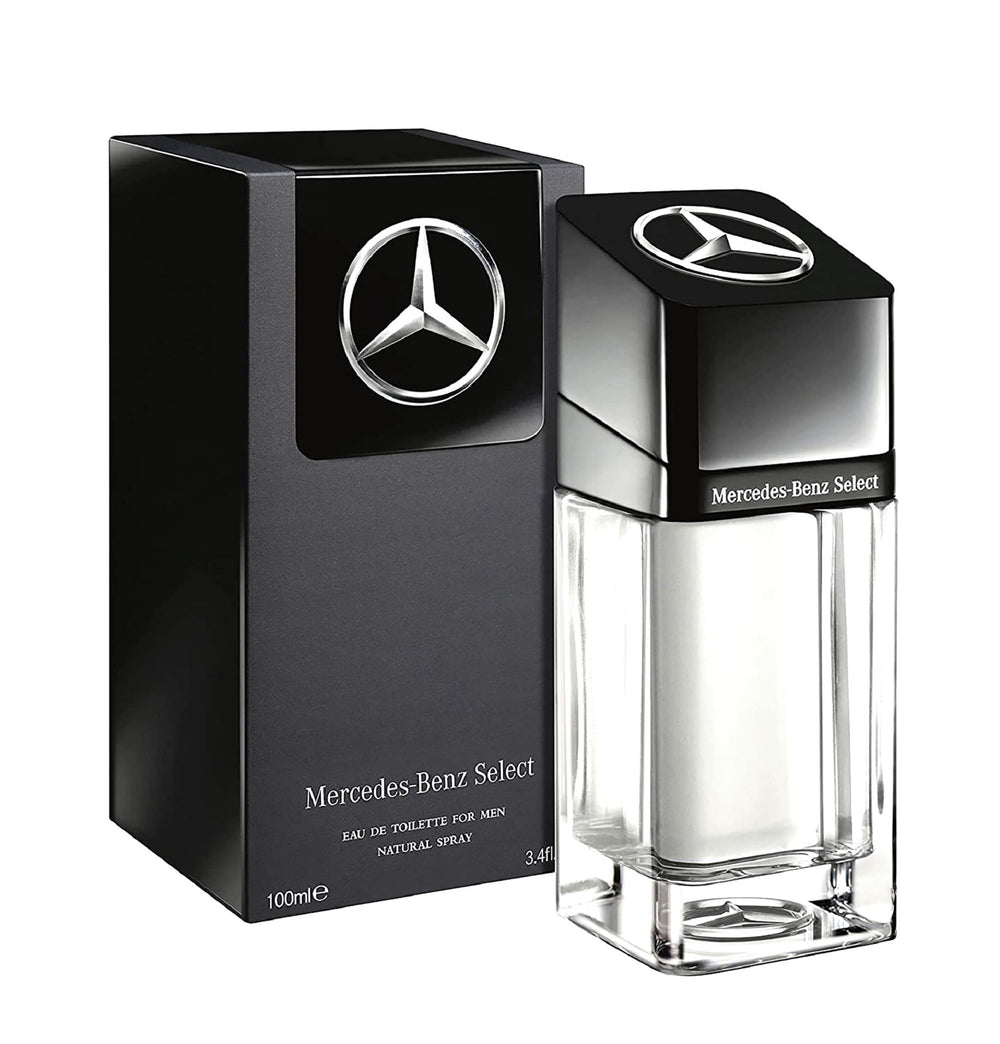 Mercedes-Benz Select bottle front view for refined daily wear.