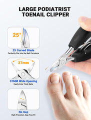 MERDTTES wide-jaw clipper with 37mm opening handles thick nails easily.