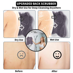 Merleu back scrubber round brush targets foot reflex zones for relief