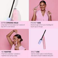 Mermade Hair Gel Wand sleek updo scene showcases long-lasting hold